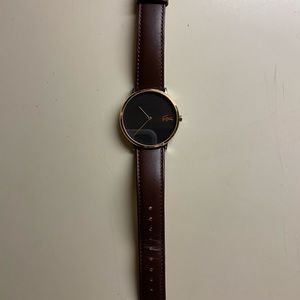 LACOSTE WATCH w/ LEATHER STRAP (Small scratches)